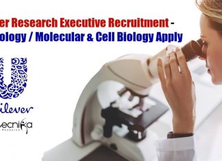 Unilever Research Executive Recruitment