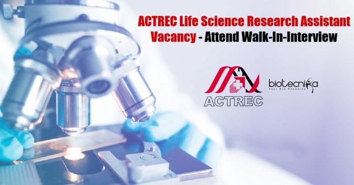 ACTREC Research Assistant Job