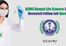 AIIMS Bhopal Life Science Junior Research Fellow Job Opening AIIMS Bhopal Life Science