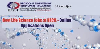 BECIL Jobs For Lifescience