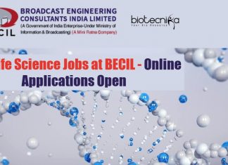 BECIL Jobs For Lifescience