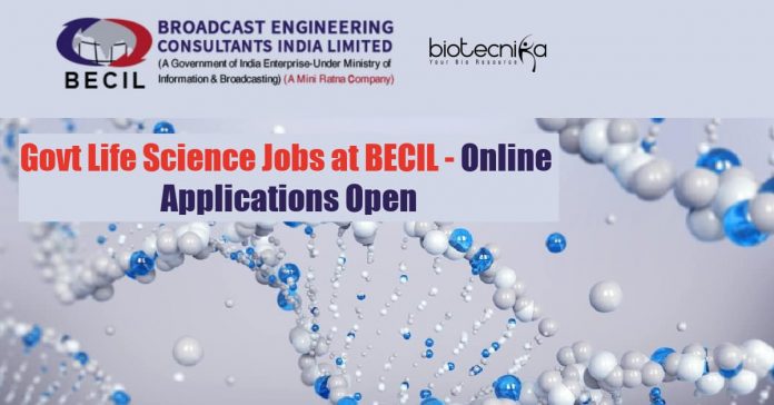 BECIL Jobs For Lifescience
