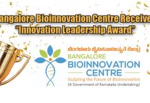 Bangalore Bioinnovation Centre Receives “Innovation Leadership Award” Bangalore Bioinnovation Centre