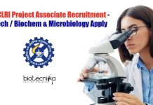 CSIR-CLRI Project Associate Recruitment – Biotech / Biochem & Microbiology Apply CSIR-CLRI Project Associate Jobs