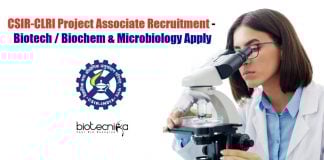 CSIR-CLRI Project Associate Jobs