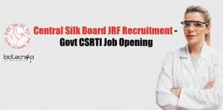 Central Silk Board JRF
