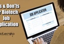 Biotech Job Application: Do’s And Don’ts – Must Know For All Biotech Job Application