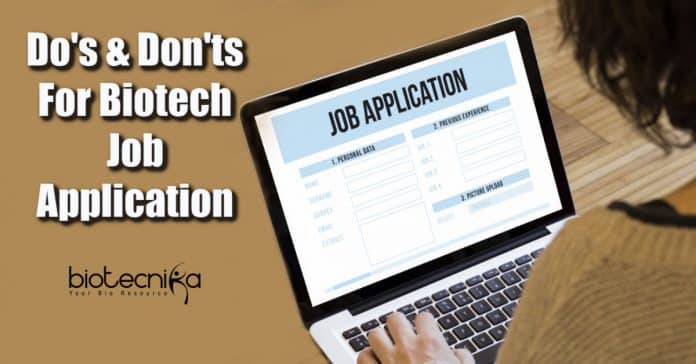 Biotech Job Application