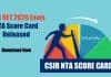 CSIR NET 2020 Exam NTA Score Card Released – Download Now CSIR-NET 2020 Score Card Released - Download Now
