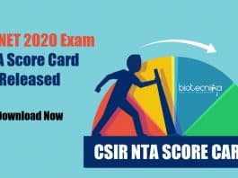 CSIR-NET 2020 Score Card Released - Download Now