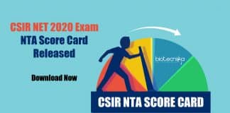 CSIR-NET 2020 Score Card Released - Download Now