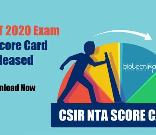 CSIR-NET 2020 Score Card Released - Download Now