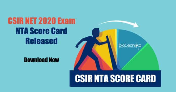 CSIR-NET 2020 Score Card Released - Download Now