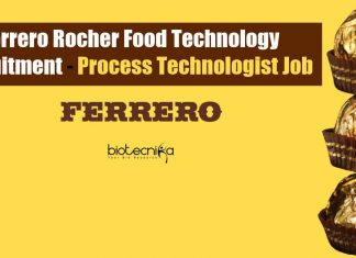 Ferrero Rocher Food Technology Recruitment – Process Technologist Job Ferrero Rocher Food