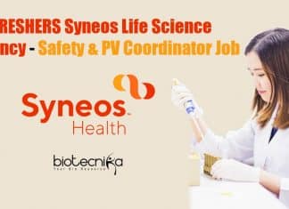 Freshers Syneos Life Science