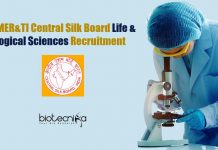 Govt CMER&TI Central Silk Board Life & Biological Sciences Recruitment Govt CMER&TI Central Silk Board