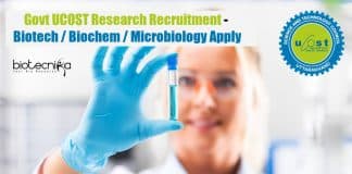 Govt UCOST Research Recruitment