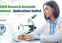 ICGEB Research Associate Recruitment – Applications Invited ICGEB Research Associate Recruitment