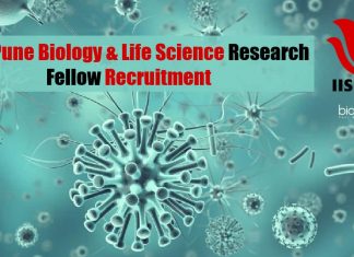 IISER Pune Biology & Life Science Research Fellow Recruitment IISER Pune Biology