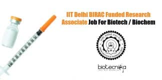 IIT Delhi Biochemistry Research