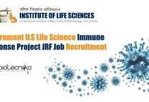 Government ILS Life Science Immune Response Project JRF Job Recruitment ILS Bhubaneswar Project JRF
