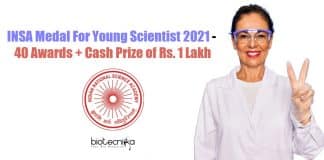 INSA-Medal For Young Scientist