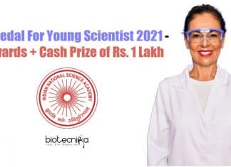 INSA Medal For Young Scientist 2021 – 40 Awards + Cash Prize of Rs. 1 Lakh INSA-Medal For Young Scientist