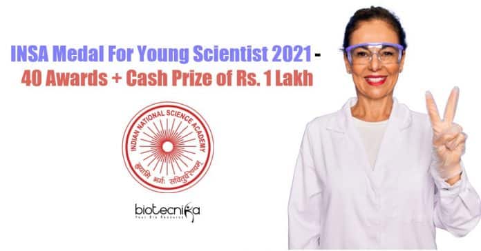 INSA-Medal For Young Scientist
