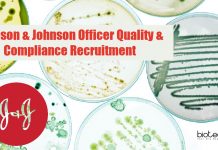 Johnson & Johnson Officer Quality & Compliance Recruitment J&J Microbiology Jobs