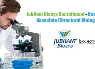 Jubilant Biosys Recruitment
