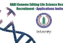 NABI Genome Editing Life Science Research Recruitment – Applications Invited NABI Genome Editing