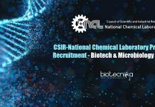 CSIR-National Chemical Laboratory Project Recruitment – Biotech & Microbiology Apply NCL Biotech & Microbiology