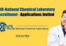 CSIR-National Chemical Laboratory Recruitment – Applications Invited NCL Microbiology