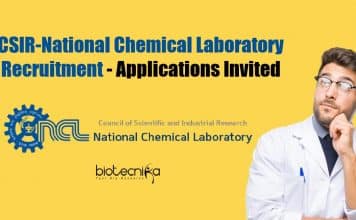 CSIR-National Chemical Laboratory Recruitment – Applications Invited NCL Microbiology