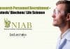 NIAB Research Personnel Recruitment – Biotech/ Biochem/ Life Science NIAB Research Personnel Recruitment