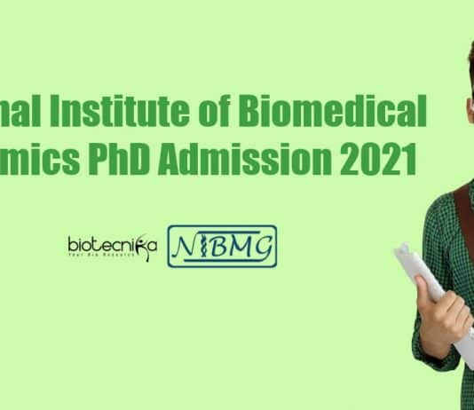 NIBMG PhD Admission 2021