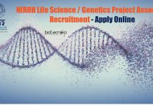 NIRRH Life Science / Genetics Project Associate Recruitment – Apply Online NIRRH Genetics Project Recruitment