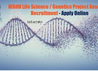 NIRRH Life Science / Genetics Project Associate Recruitment – Apply Online NIRRH Genetics Project Recruitment