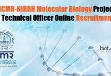 ICMR-NIRRH Molecular Biology Project Technical Officer Online Recruitment NIRRH Molecular Biology Project