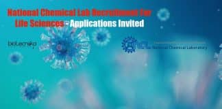 National Chemical Lab Recruitment