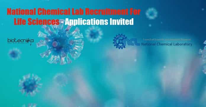 National Chemical Lab Recruitment