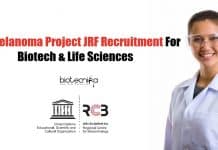 RCB Melanoma Project JRF Recruitment For Biotech & Life Sciences RCB Biotech JRF Vacancy