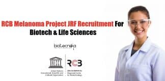 RCB Biotech JRF Vacancy