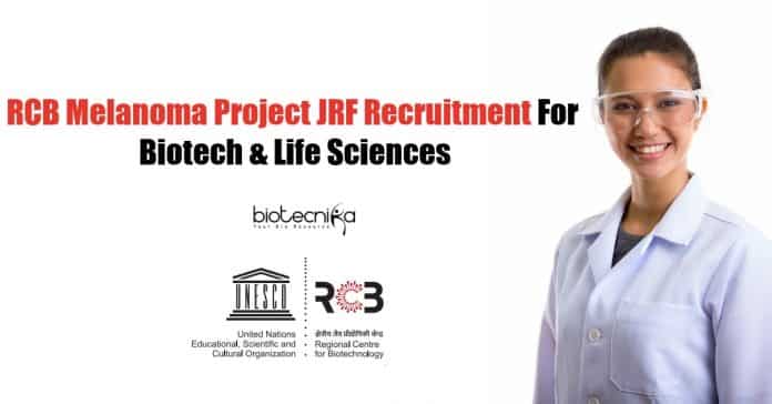 RCB Biotech JRF Vacancy