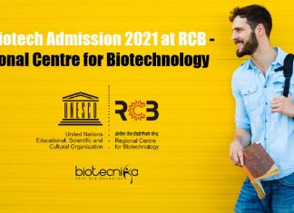 RCB PhD Admission 2021
