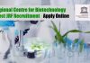 Regional Centre for Biotechnology Project JRF Recruitment – Apply Online RCB Research Jobs Latest