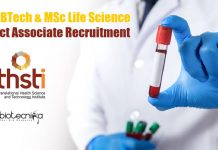 THSTI BTech & MSc Life Science Project Associate Recruitment THSTI Project Associate Recruitment