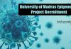 University of Madras Epigenetics Project Recruitment – Applications Invited UoM JRF Recruitment