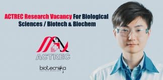 ACTREC Research Vacancy
