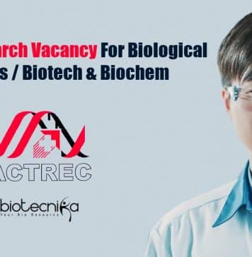 ACTREC Research Vacancy
